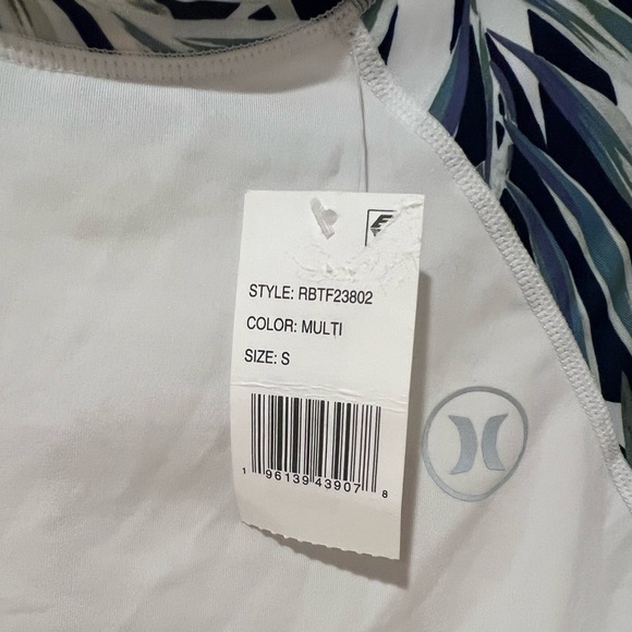 Hurley Long Sleeve Rash Guard Swim Shirt Swim UPF 50+ in White (S) - Picture 10 of 11